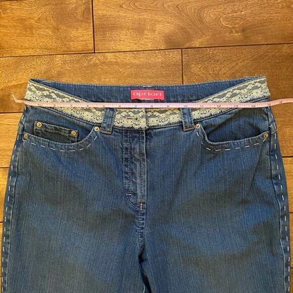 Apriori Denim Jeans with Lace Detail - Picture 4 of 12